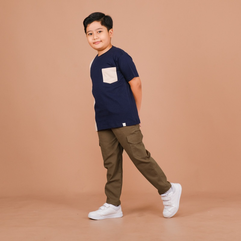 Celana Cargo Anak model chino bersaku untuk usia 1 2 3 4 5 6 7 8 tahun