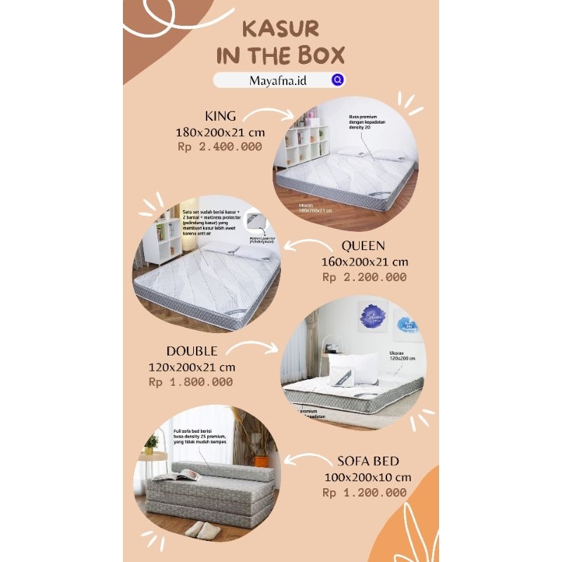 In the box kasur viral dan sofa bed