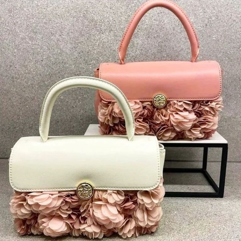 11.11 SALE | CK Floral Mesh Top Handle Bag