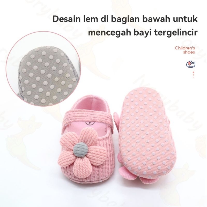 PREWALKER BUNGA / KAOS KAKI BAYI / SEPATU BAYI / KAOS KAKI ANTI SLIP BAYI / SEPATU SENDAL BABY