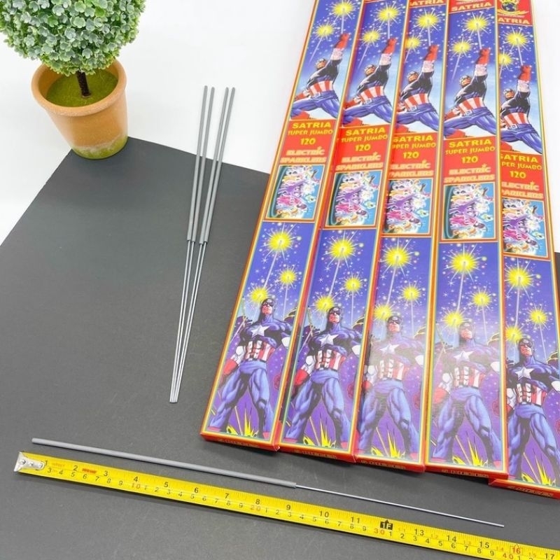 KEMBANG API KAWAT SUPER JUMBO SATU PAK ISI 25 BATANG