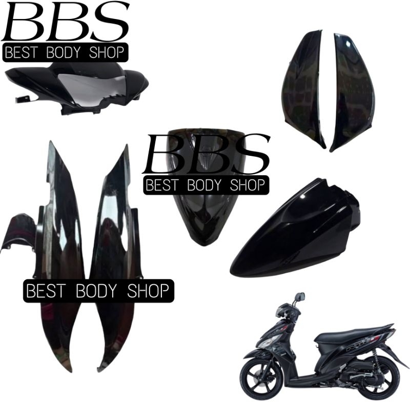 Full Cover Body Halus Yamaha Mio J | Bodi Halus Mio J Warna Hitam/Merah/Putih/Biru/Hijau