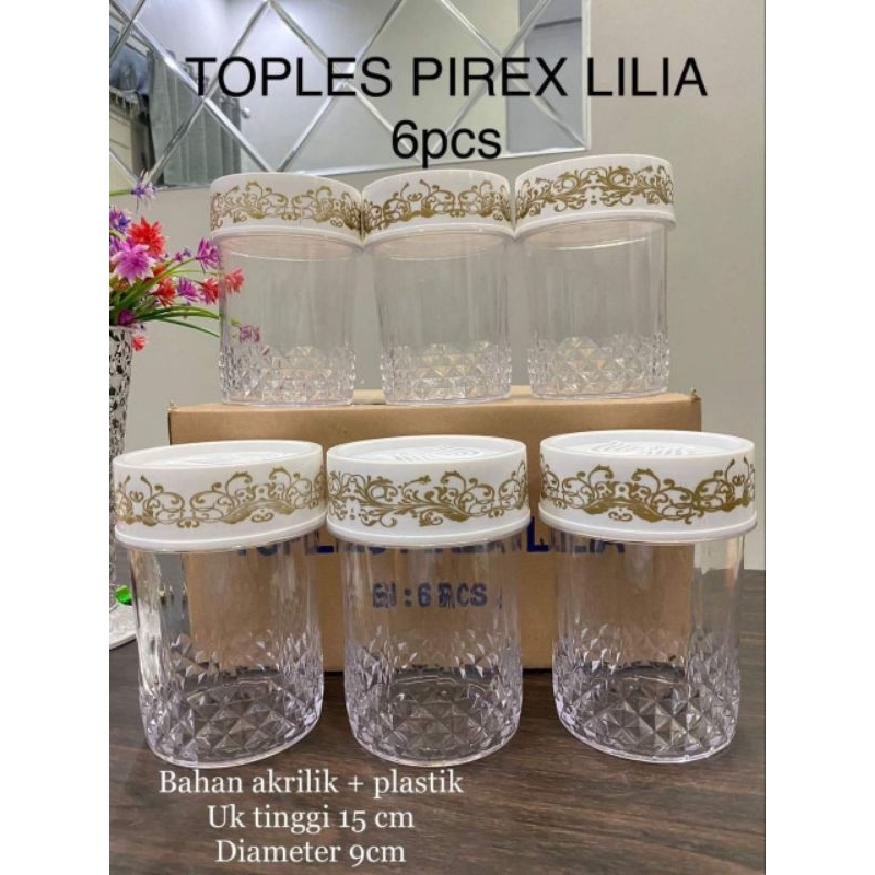 Toples Pirex Lilia Akrilic Set