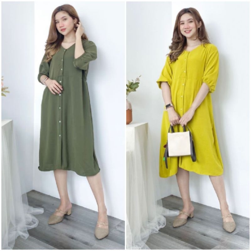 BISA COD GALERIAZKIYA MINHO DRESS/ DRESS KOREAN GIRL/ DRESS KOREAN STYLE/ DAILY DRESS POLOS/ DRESS K
