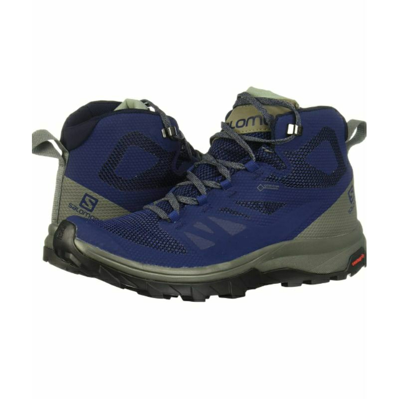 SEPATU GUNUNG HIKING TREKKING TRAVELLING MILITERY BOOTS SHOES WATERPROOF ORIGINAL SALOMON OUTLINE MI