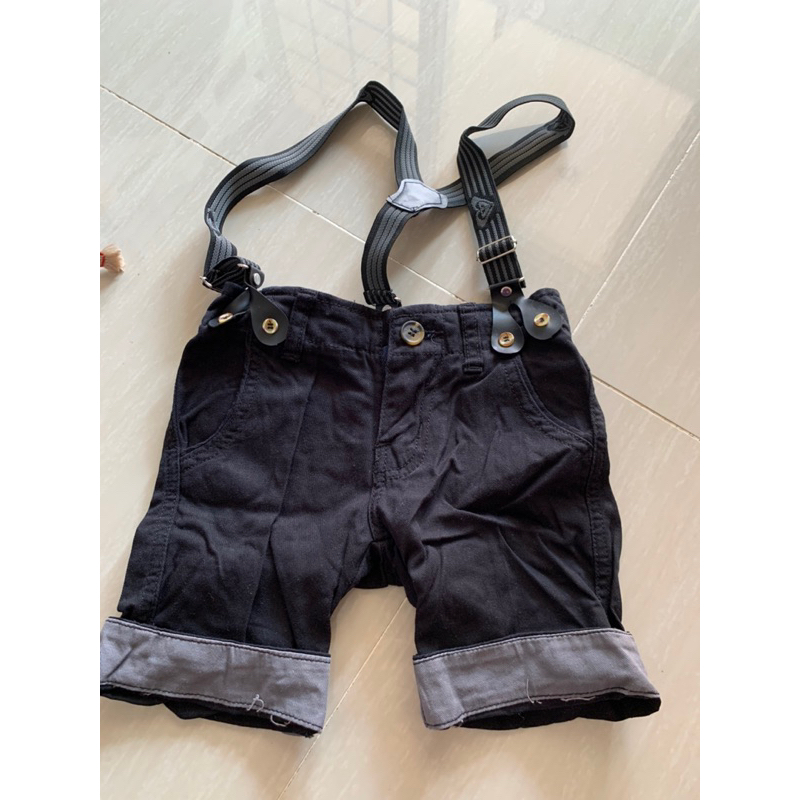 preloved - celana kodok anak laki-laki hitam 1-2th