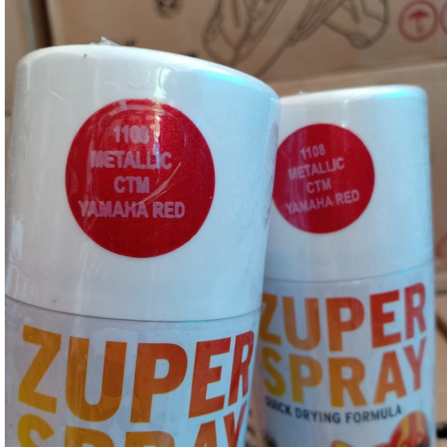Pilok Pilox Zuper Spray Paint Warna 1108 Metallic Yamaha Red / Merah Metalik (150cc/150ml)