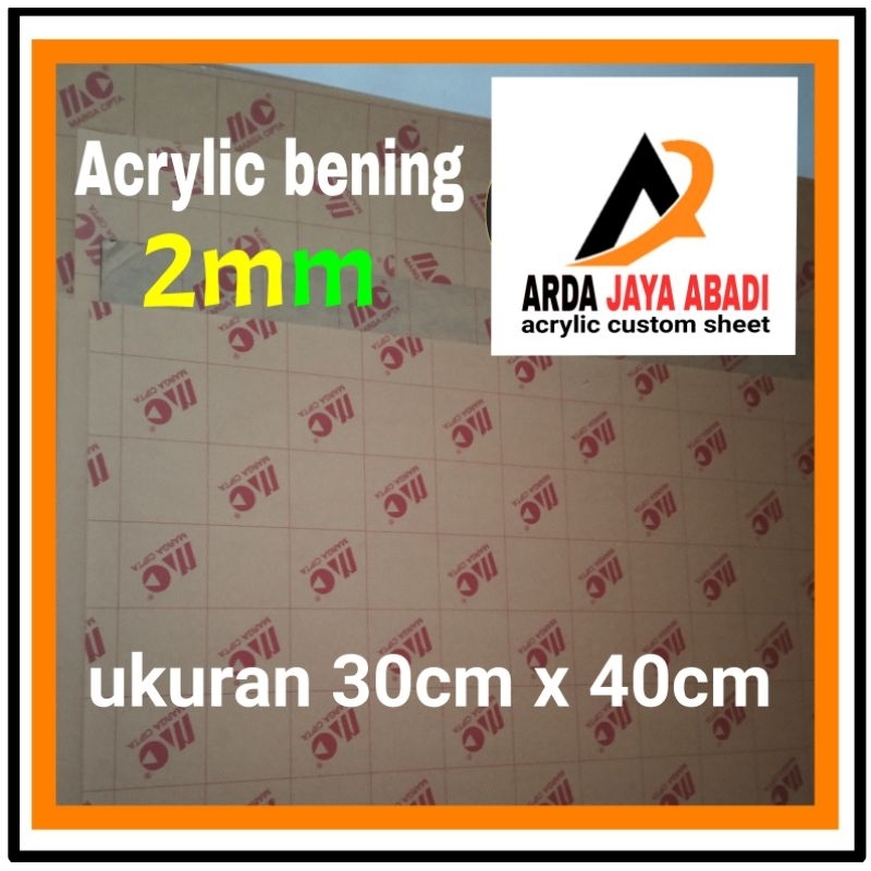 

Akrilik 2mm bening ukuran 30 x 40 lembaran akrilik murah mika lembaran Acrylic clear marga cipta