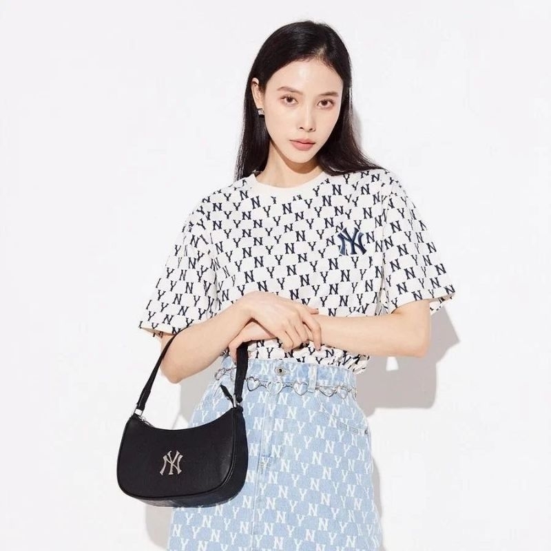 MIb MONOGRAM EMBOSSED HOBO BAG NY