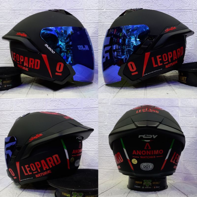 HELM RSV SV300 SOLID BLACK DOFF PAKET GANTENG