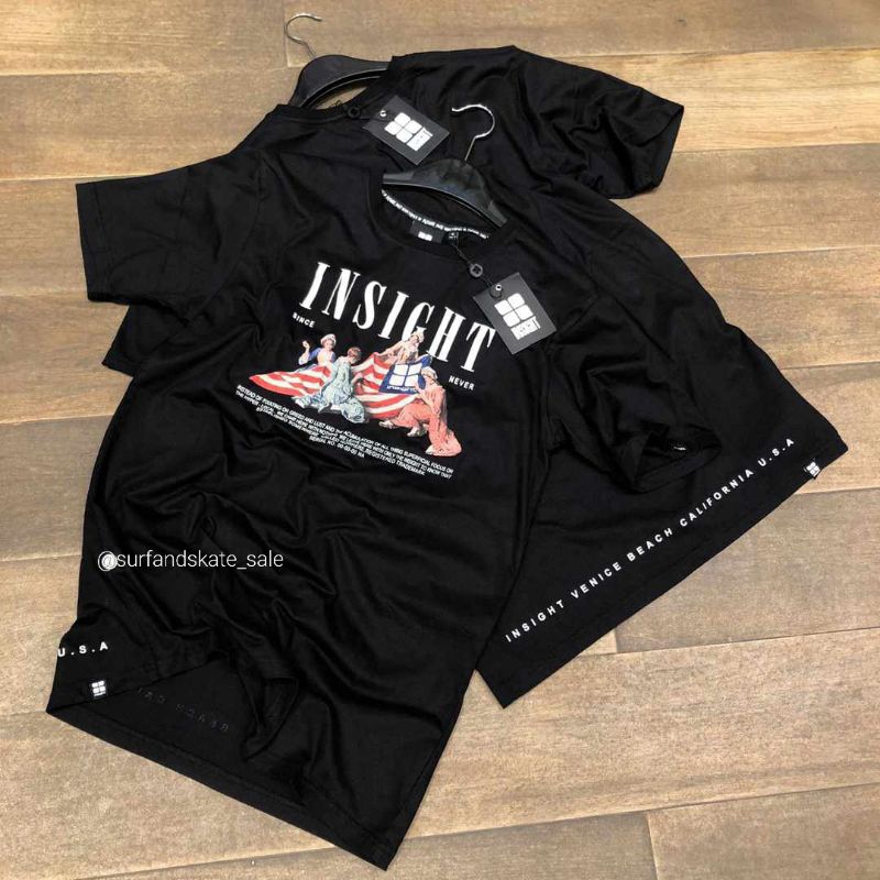 Kaos Insight Original New Arival Flag Nation Tee Black