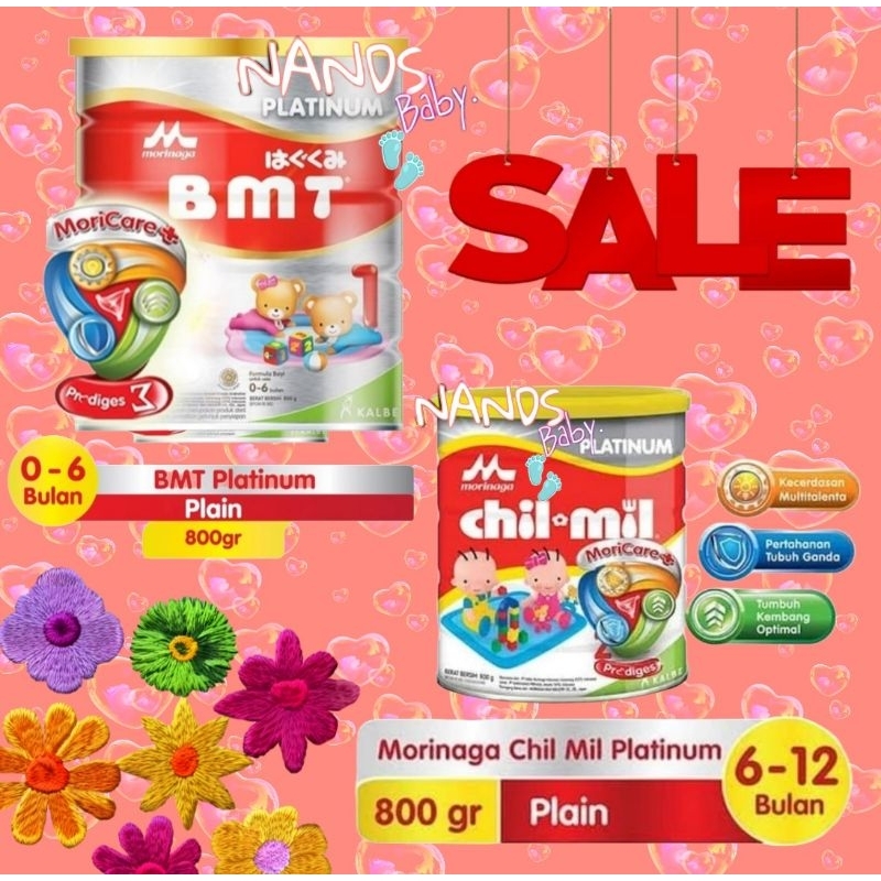 MORINAGA MORICARE BMT Platinum | CHIL MIL Platinum Plain 800g / Susu Formula 0-6 & 6-12 Bulan 800gr