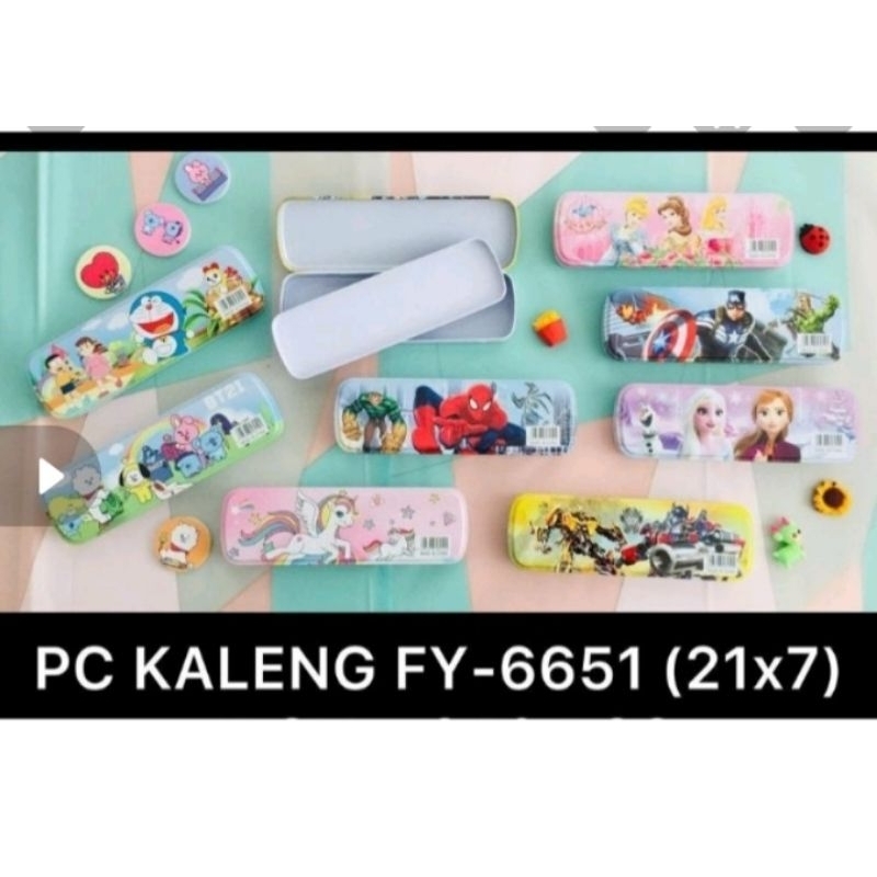 

Tepak tempat pensil kaleng 2sisi karakter