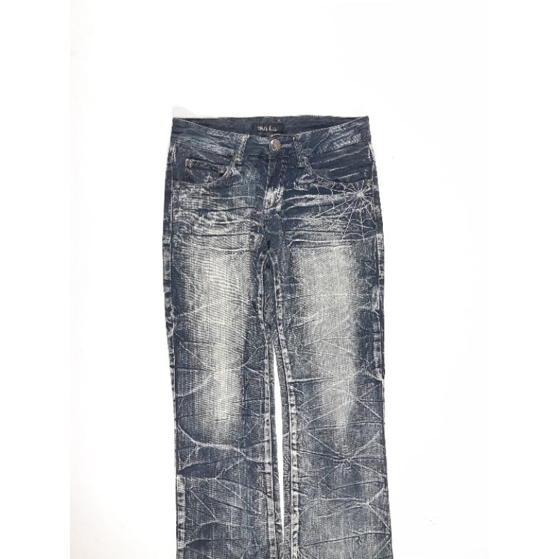 wild life flared jeans spider