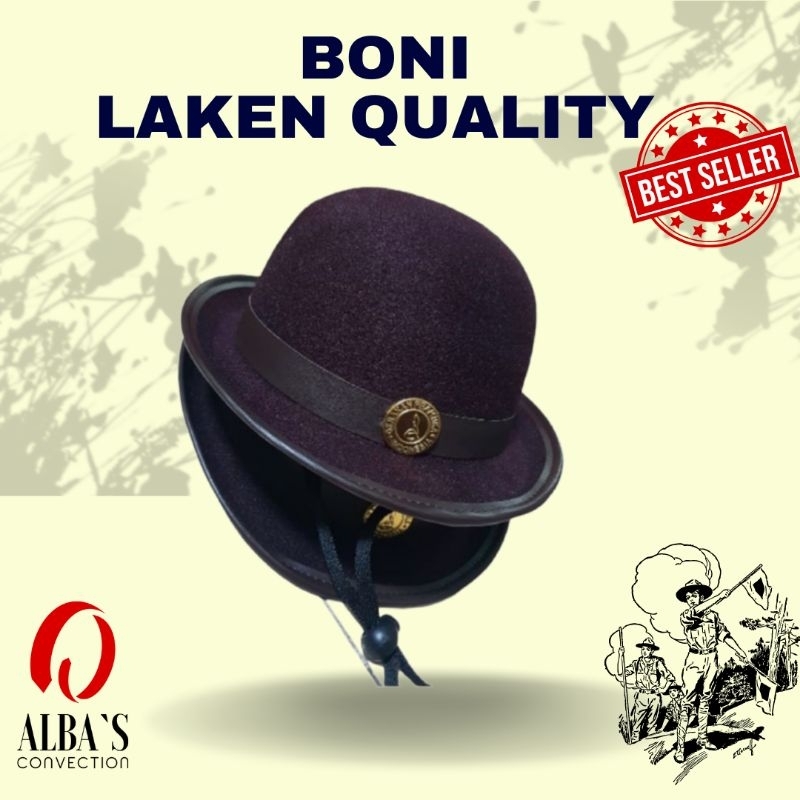 Topi Boni Pramuka Bahan Laken dan rajut