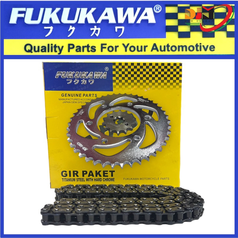 Gear Set / Gear Paket Fukukawa Vixion New 1PA NVL NVA Rantai 428H-122L-43T-14T