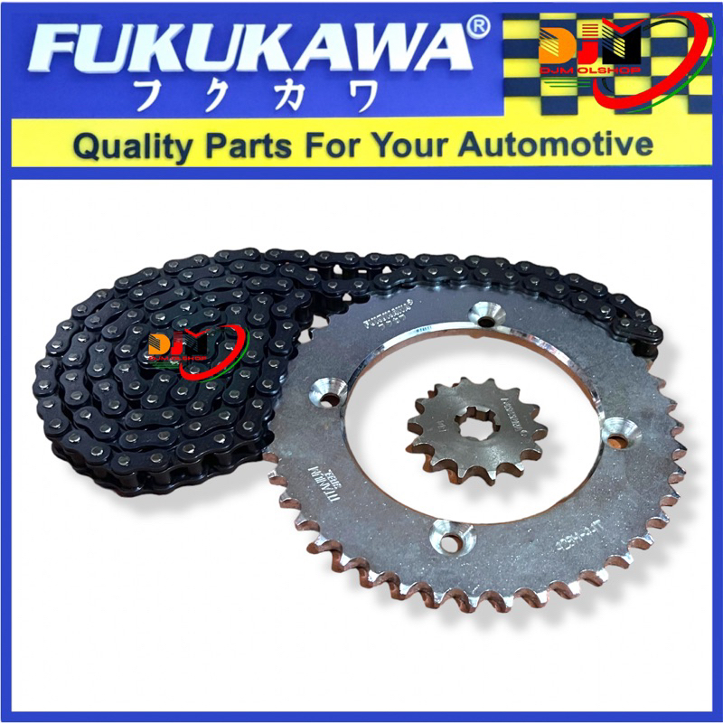 Gear Set  Gir Paket Fukukawa Kawasaki KLX 150S Rantai 428H-122L-44T-14T