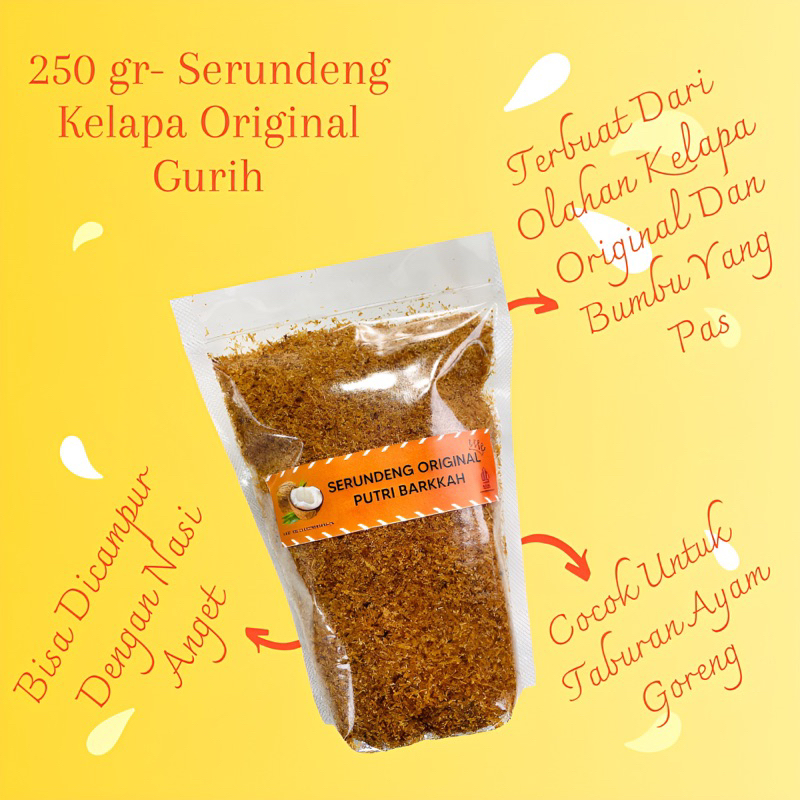 

250 gr -SERUNDENG KELAPA ORIGINAL