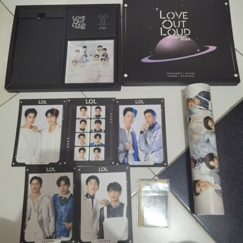 WTS READY STOCK INA BOXSET BENEFIT LOL LOVE OUT LOUD FANFEST CONCERT BRIGHT WIN TAYNEW OFFGUN SINGTO