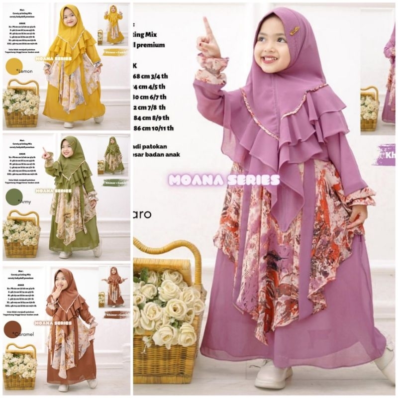 (SIAP KIRIM) MOANA GAMIS SYAR'I KIDS BY MAUMA / ALIFA KIDS BEAUTY/ GAMIS ANAK PREMIUM BY ALIFA KIDS 