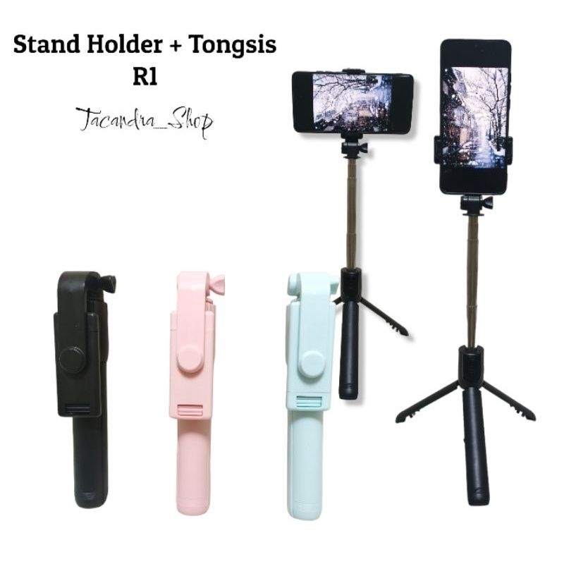 ISC Tongsis Tripod 3in1 Remote Selfie Bluetooth R1 Tongsis Bluetooth