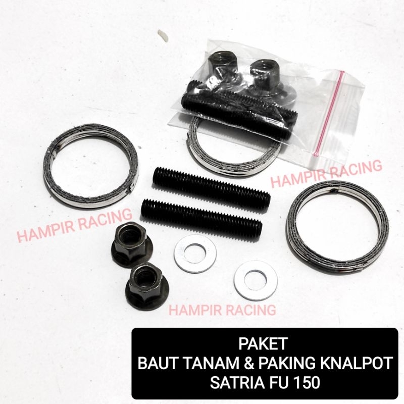 BAUT TANAM KNALPOT SATRIA FU PAKING KNALPOT SATRIA FU BAUT L TANAM FU 150 BAUT L TANAM BAJA SATRIA F