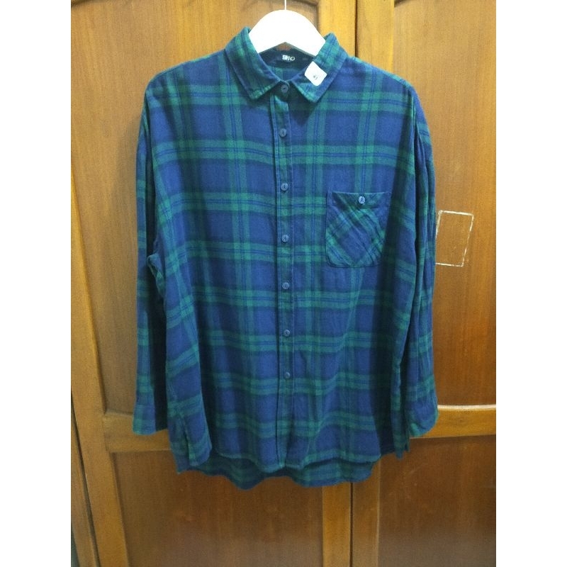 Kemeja Flanel cewek oversize