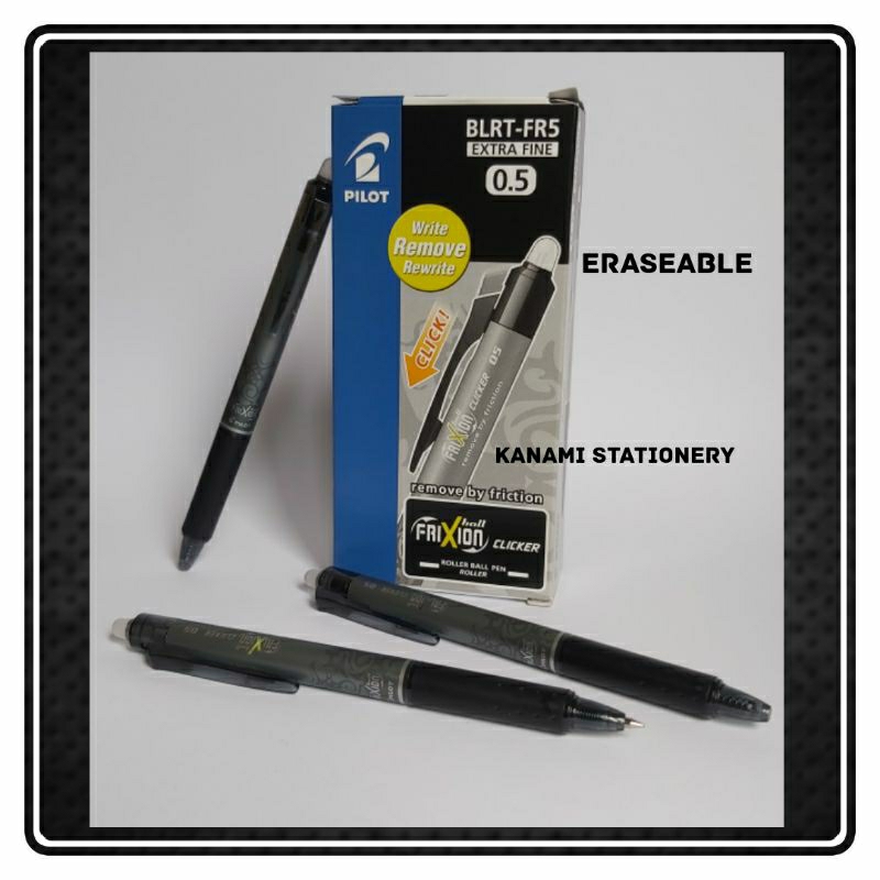 

Kanami | Ballpen Eraseable Pilot FriXion Original Clicker Rewrite 0.5 | 0.7mm Blue Black.