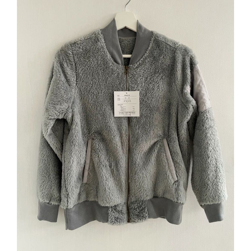 Bomber sherpa fuzzy jacket