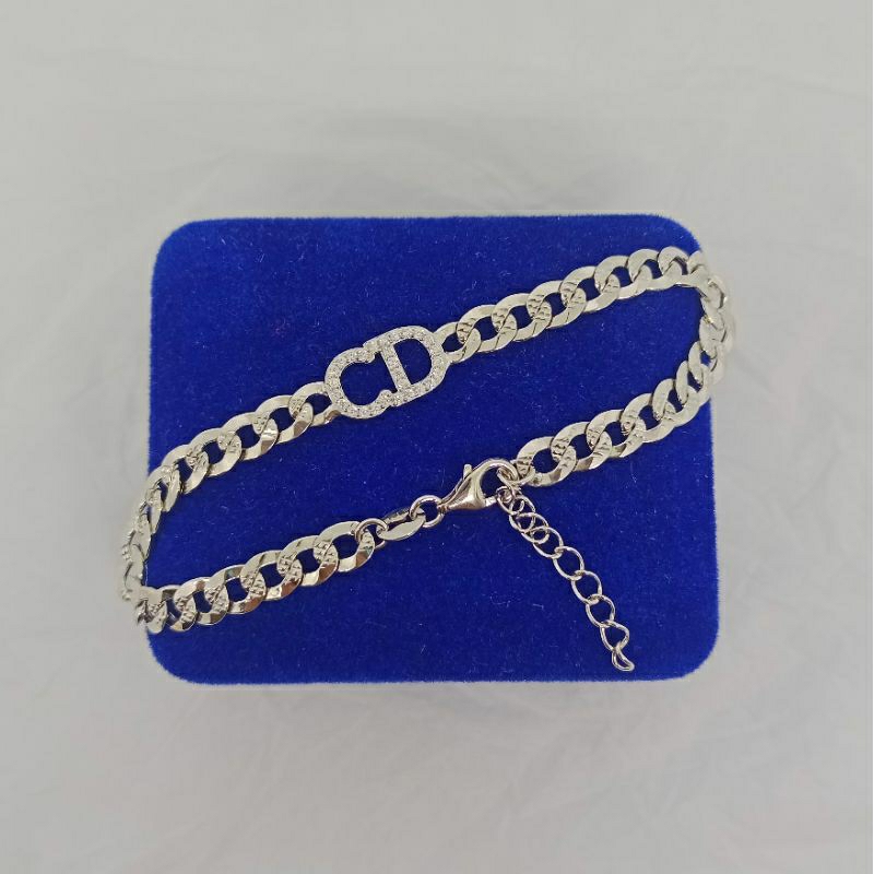 gelang tangan rantai sisik naga (C**D) mp/perak asli silver 925 lapis emas/perhiasan fashion wanita terbaru
