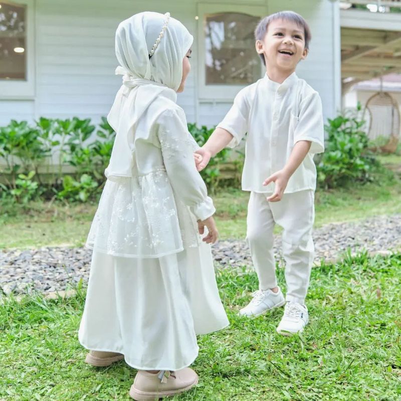 Gamis Koko Binar Khusus Putih Lebaran Hari Raya