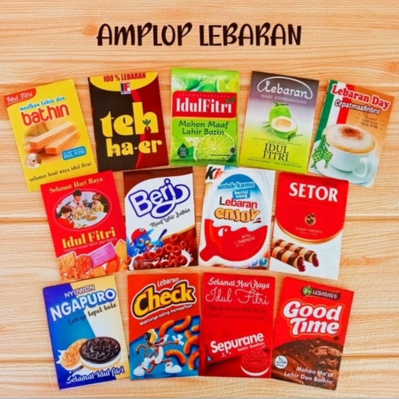 

10 pcs Amplop lebaran motif Snack medium (isi 10pcs) / Amplop THR Anak Murah