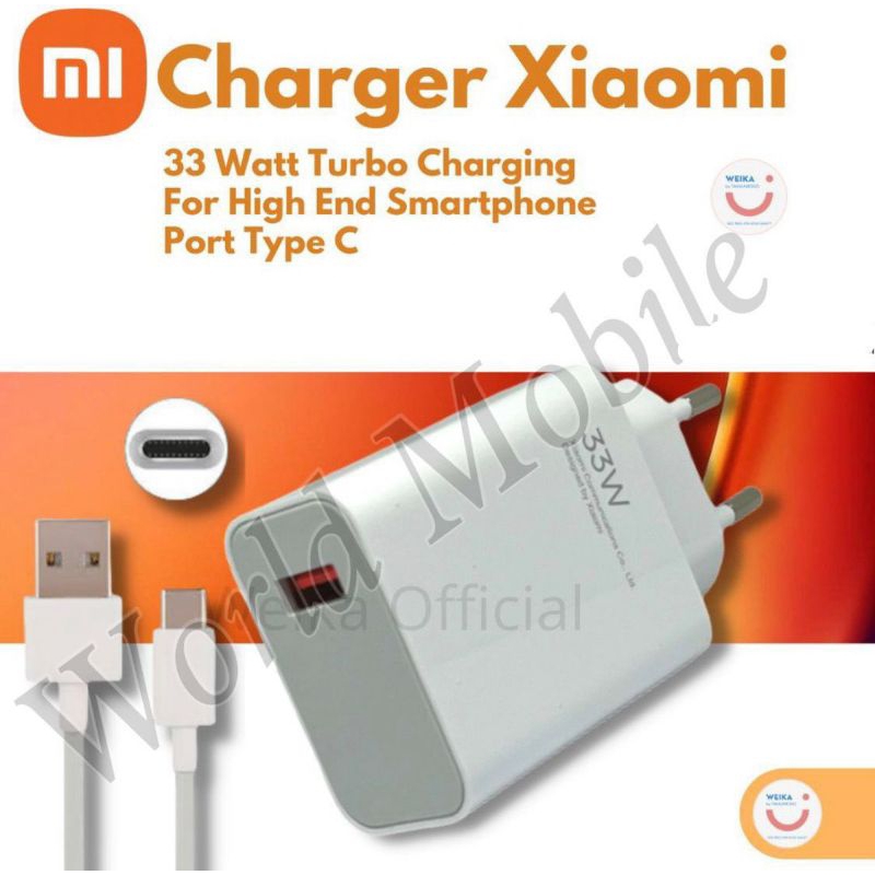 Charger xiaomi type c 33w Pengecas xiaomi type c ori Casan xiaomi type c ori 33w