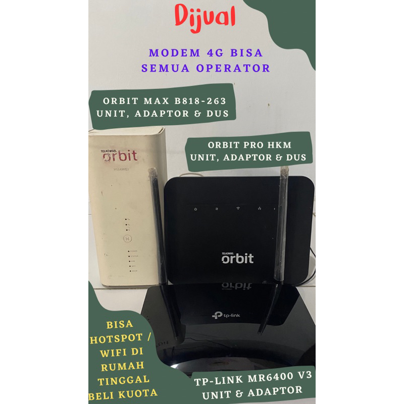 Modem 4G ORBIT MAX B818-263 ORBIT PRO HKM TPLINK MR6400 v3