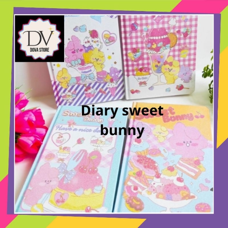 

BUKU DIARY BUKU SWEET BUNNY NOTEBOOK BUKU HARIAN MOTIF LUCU