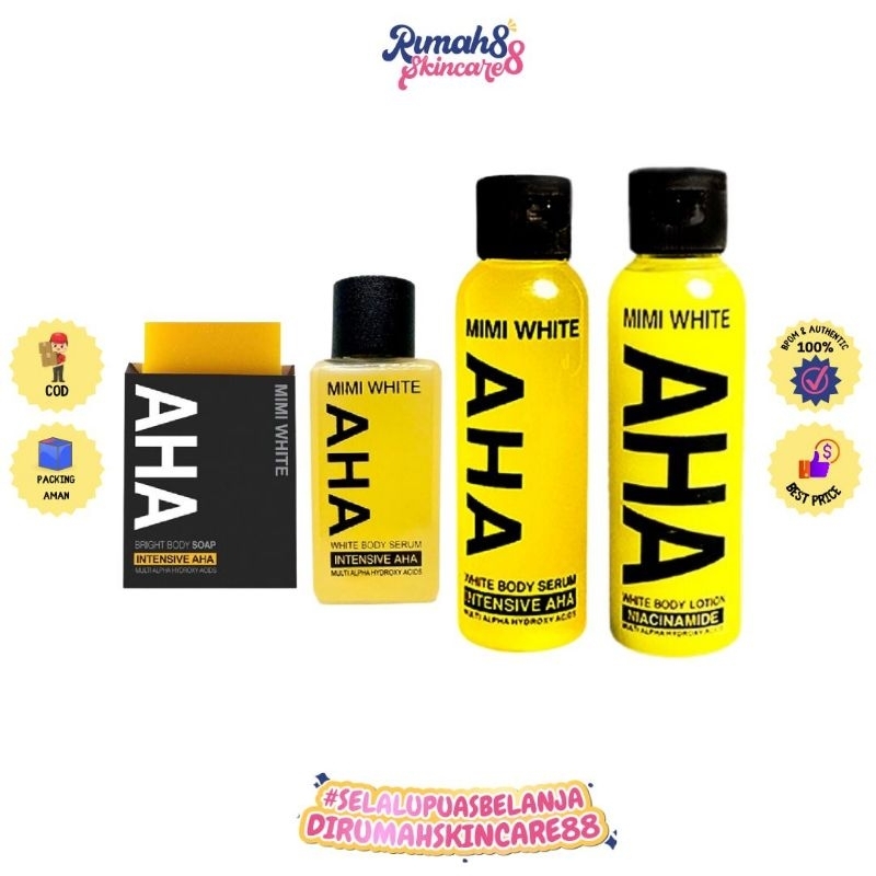 MIMI WHITE AHA | Body Serum - Body Soap - Body Lotion