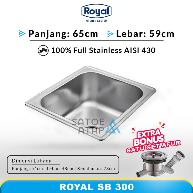 ROYAL Washbak Bak Cuci Piring Kitchen Sink SB 300