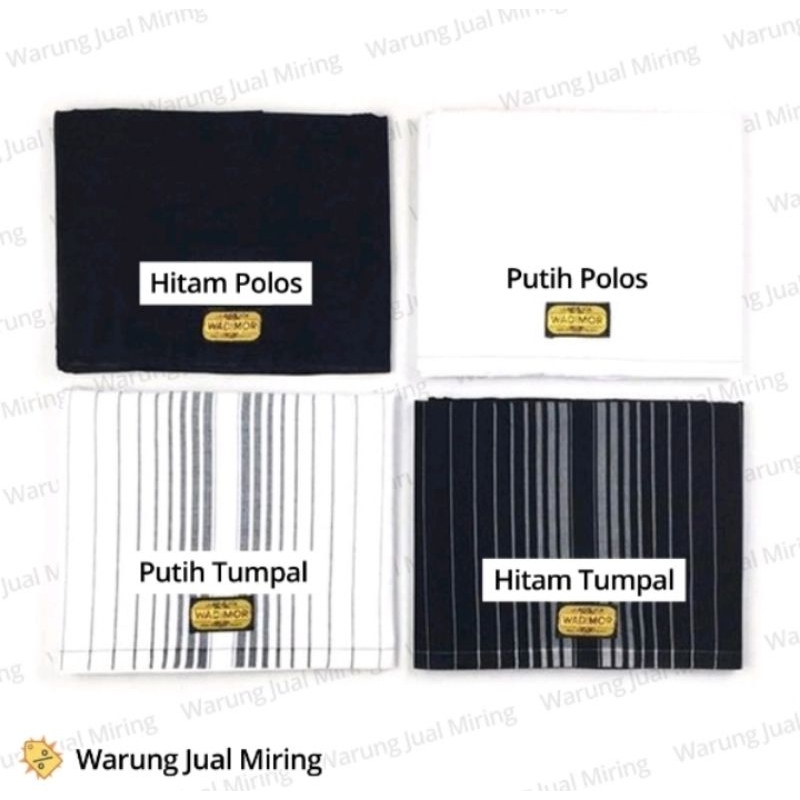 Sarung Wadimor Polos Merah Terang Dan Hitam TumPal || Sarung Wadimor