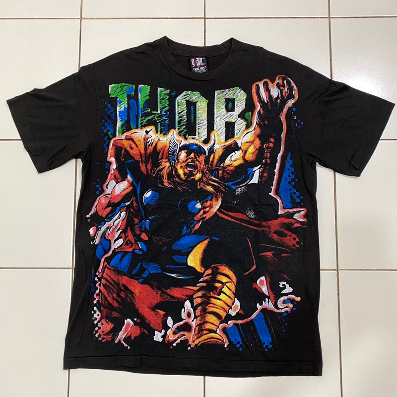 THOR AVENGERS MARVEL COMIC BLUE BOOTLEG THAILAND BUILT UP TANPA JAHITAN SAMPING SAMPING AOP ALL OVER