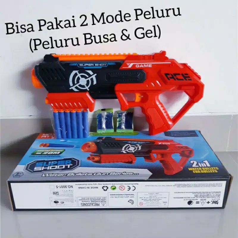 Mainan Tembakan Water Gel 2 in 1 Anak Edukatif - Pistol Mainan Edukasi 885