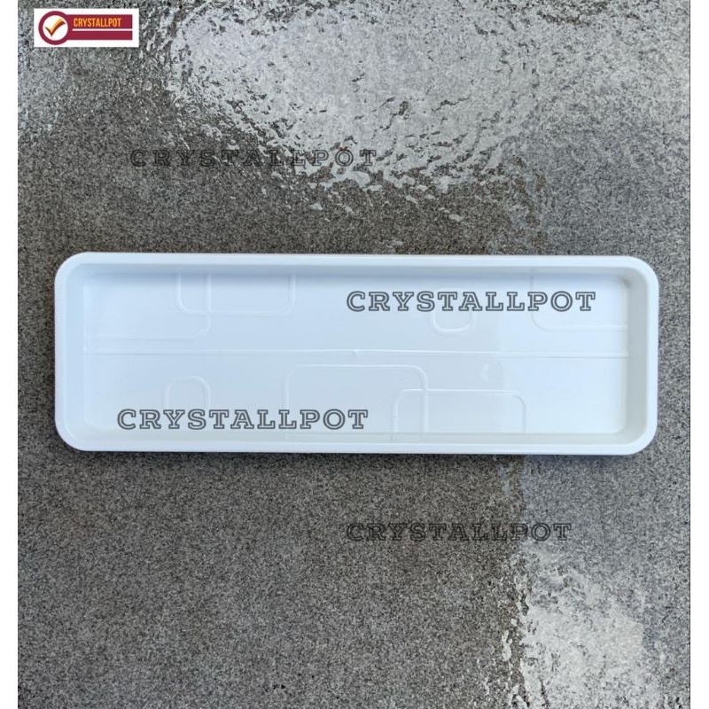 tatakan alas pot panjang alpen 50 PUTIH - TRAY PANJANG ALPEN 50 PUTIH