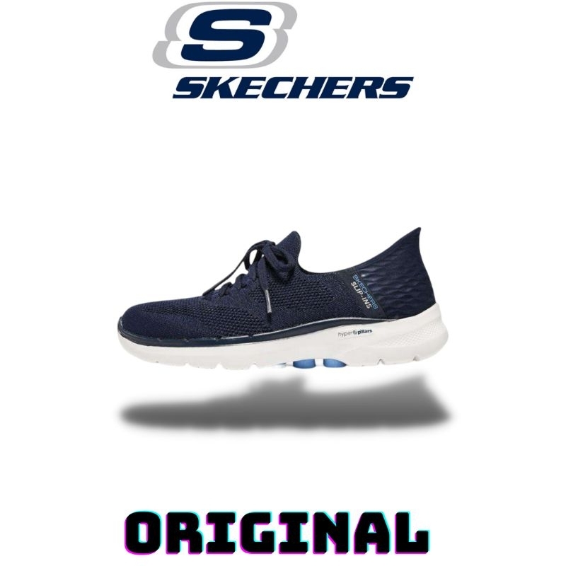 Skechers Slip Ins Go Walk 6 Navy Women Original ( 124568/NVBL )