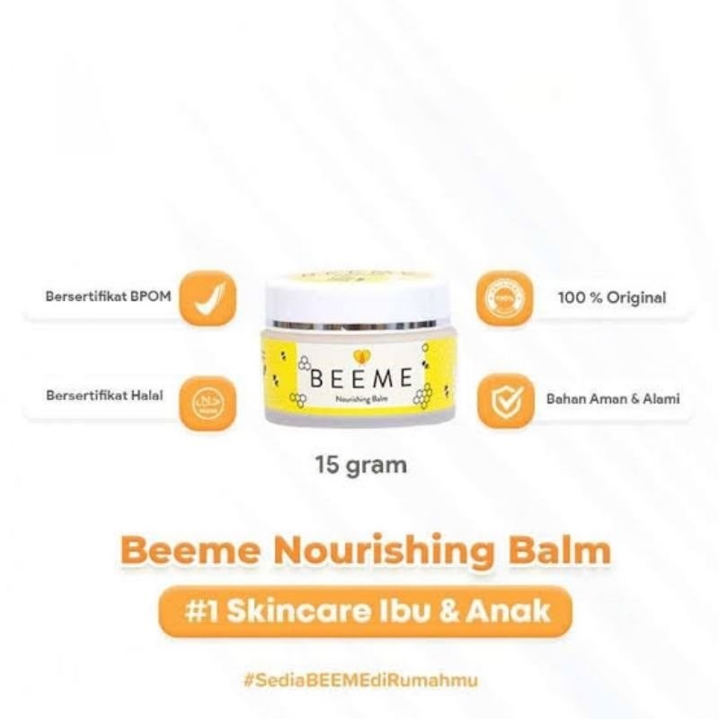 Beeme Nourishing Balm 15gr - Bemee Natural Soap 3in1 100ml - Beme Honey Sunscreen Lotion 20gr - Pelembab Kulit Bayi Skin Care  Newborn - Skincare Baby - Sabun Mandi 3in1 bayi - Sun Screen Losion - Lotion Sunscreen Krim Anti Uv Sinar Matahari