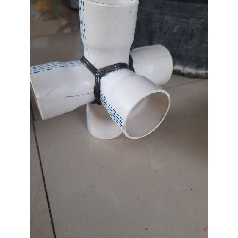 tee 5 way 2.5 inchi konektor 5 arah 2.5 in sambungan pipa 5 arah