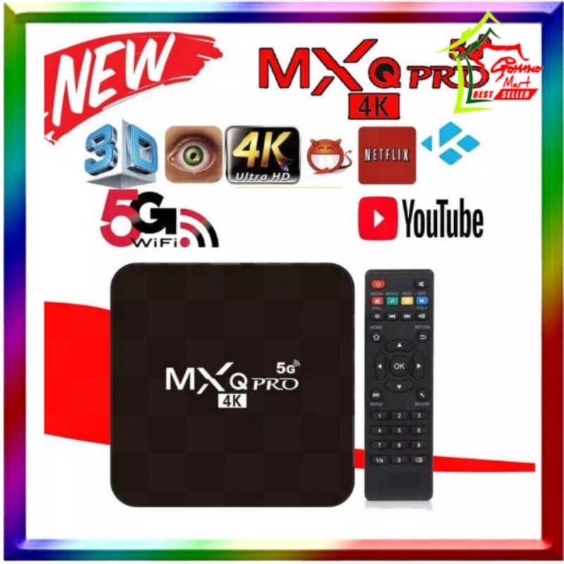 GMW-Android Tv Box MXQ Pro 5G / Smart Tv 4K Ultra HD 5G / Smart Tv Ultra HD MXQ Pro 5G 2Gb Ram 16Gb 