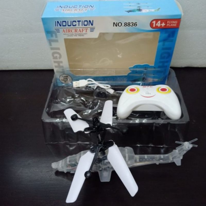 Mainan anak helikopter sensor tangan plus remote  ORIGINAL DAN GOOD QUALITY