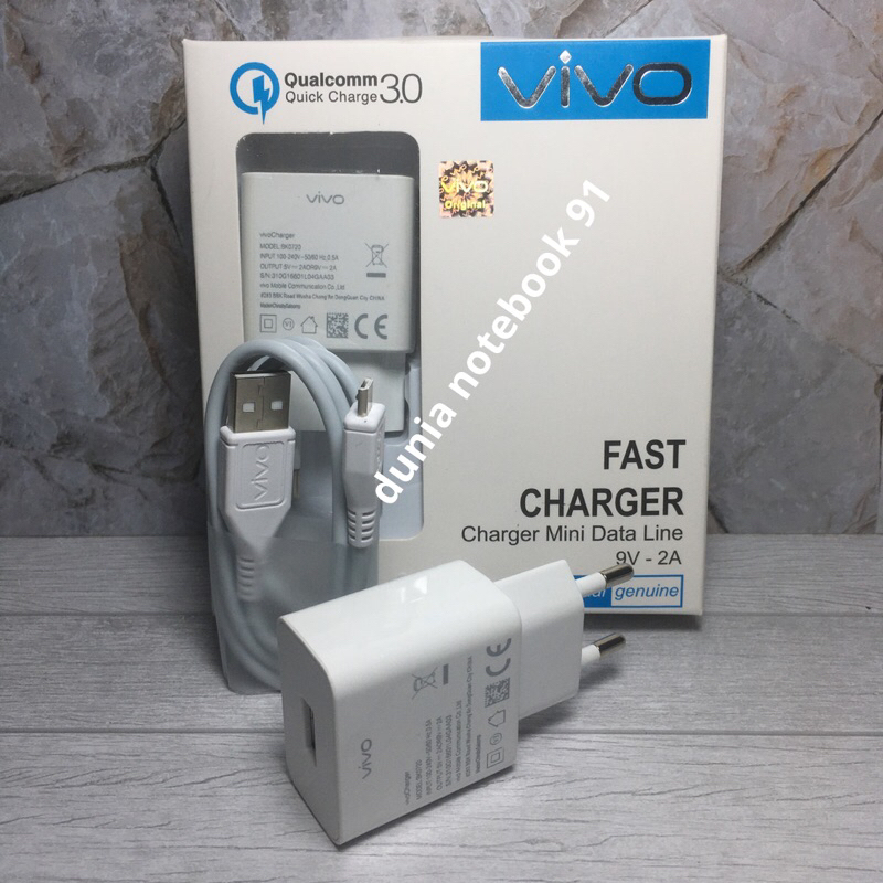 CHARGER HP VIVO Y55 Y31 Y21 V9 V7+ V7 FAST CHARGER ORIGINAL 100%