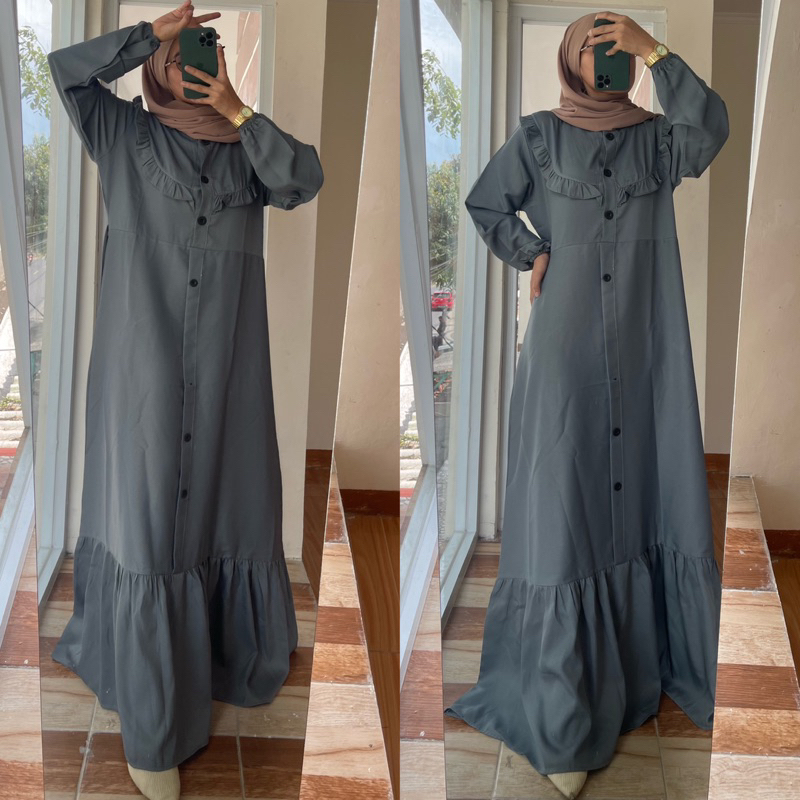 GAMIS ELIZA POLOS SHAKILA TERBARU/GAMIS JUMBO POLOS/DRESS POLOS SHAKILA