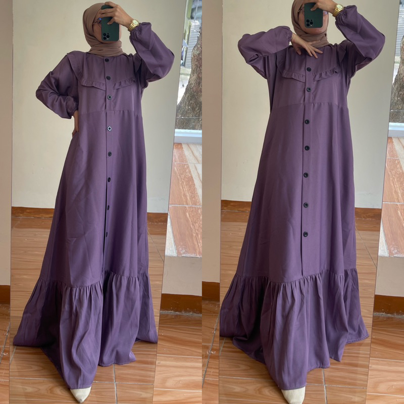 GAMIS ELIZA POLOS SHAKILA TERBARU/GAMIS JUMBO POLOS/DRESS POLOS SHAKILA