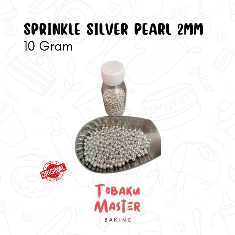 

Sprinkle Silver Pearl 2mm 10 Gram / Permen Tart / Permen Untuk Hiasan